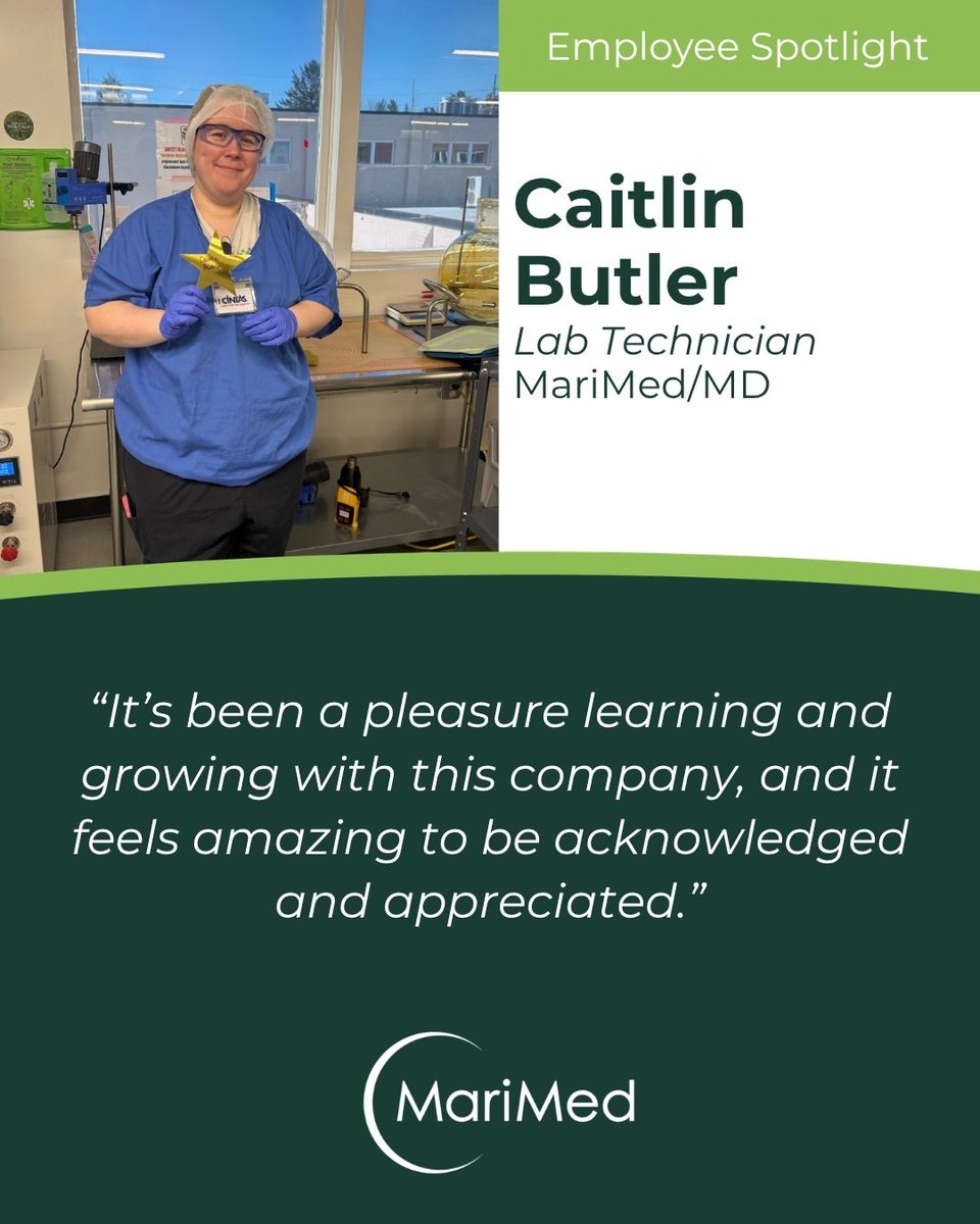 MariMed_Inc's tweet image. ⭐️ #EmployeeSpotlight ⭐️ Meet Caitlin Butler, Lab Technician at MariMed in MD! $mrmd #cannabis #potstocks #msogang