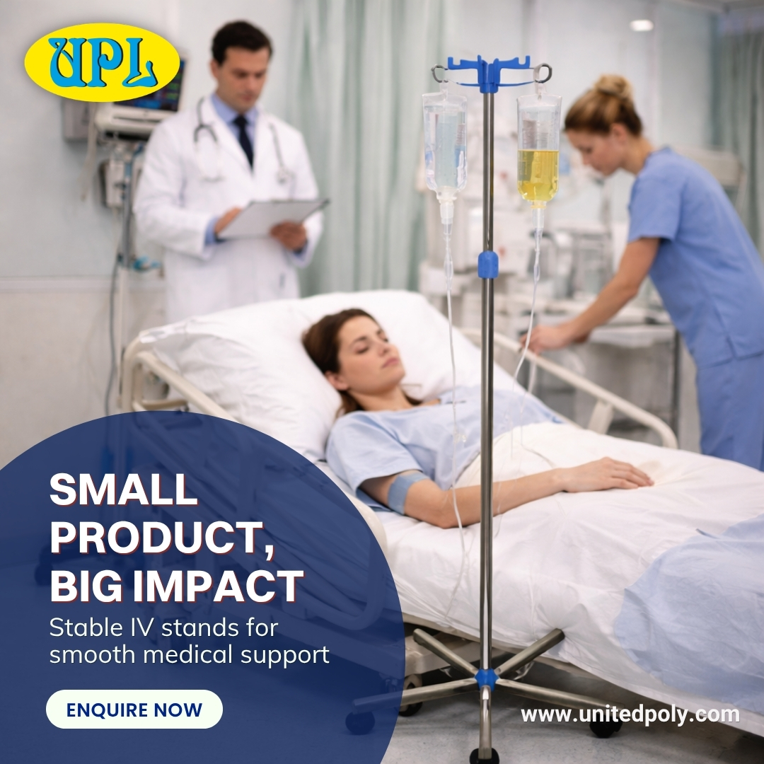 UnitedpolyEng's tweet image. 🏥 Small product, big difference. Stable IV stands ensure smooth care, comfort &amp;amp; safety for patients every day. ✔️

🌐 unitedpoly.com
📞 Enquire now

#HealthcareEquipment #IVStand #PatientCare