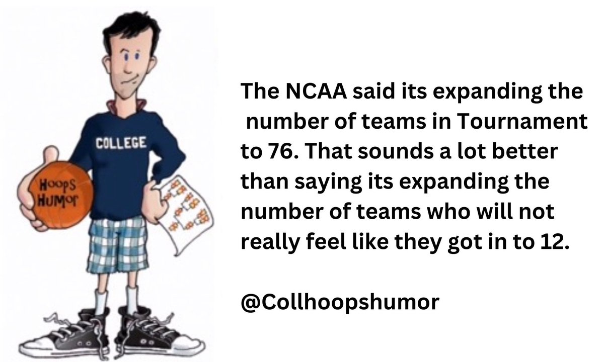 CollHoopsHumor's tweet image. #FridayFun -THX for likes/reposts all! @TomHernand97161 @guy_fontenot @KiwiMutt @SantosJlorenzo @Andrekonsta @womanlovessport @sayobonito @ScottsdaleVeins @SteveHiegel @karenmckersie @gpan197524 @Victorm78801770 @david_andrew123 #collegebasketball #basketball #jokes #humor #laugh
