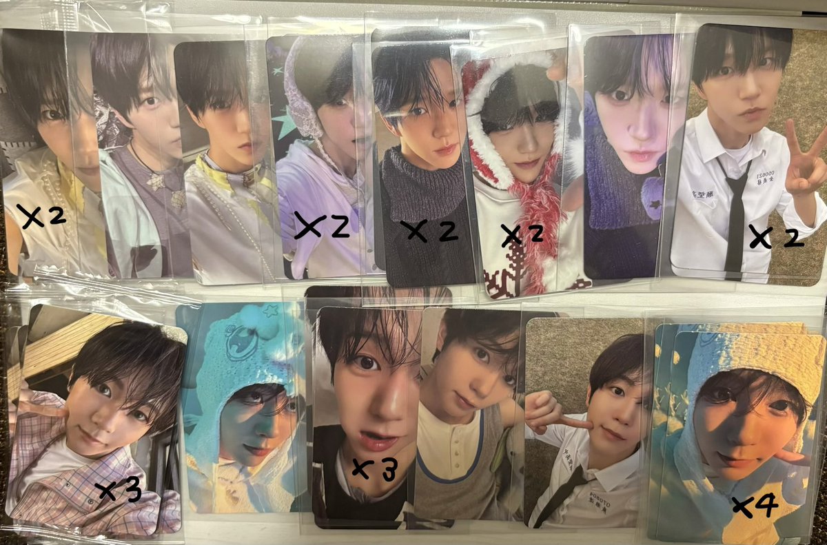 iz_127's tweet photo. NCT WISH Ode to Love トレカ 交換 初回限定盤 特典

譲: シオン リク ユウシ ジェヒ リョウ サクヤ
求: (同異種)ユウシ リク サクヤ

郵送での交換希望
お気軽にお声掛けください🪽 https://t.co/ny27OlA21l