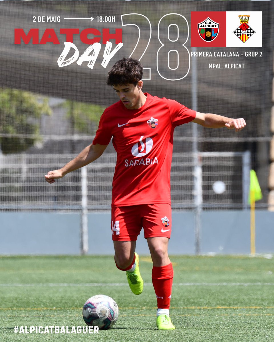 FutbolAlpicat's tweet photo. #DIADEPARTIT ⚽

🗓️ Dissabte, 02/05/26
⚽ Jornada 28
🆚 @cfbalaguer
🕔 18:00h
📍 Mpal. Alpicat

🔴🔴🔴🔴🔴
#GoReds 💪
#1cat2
#futbolcat https://t.co/vI62qx60yH