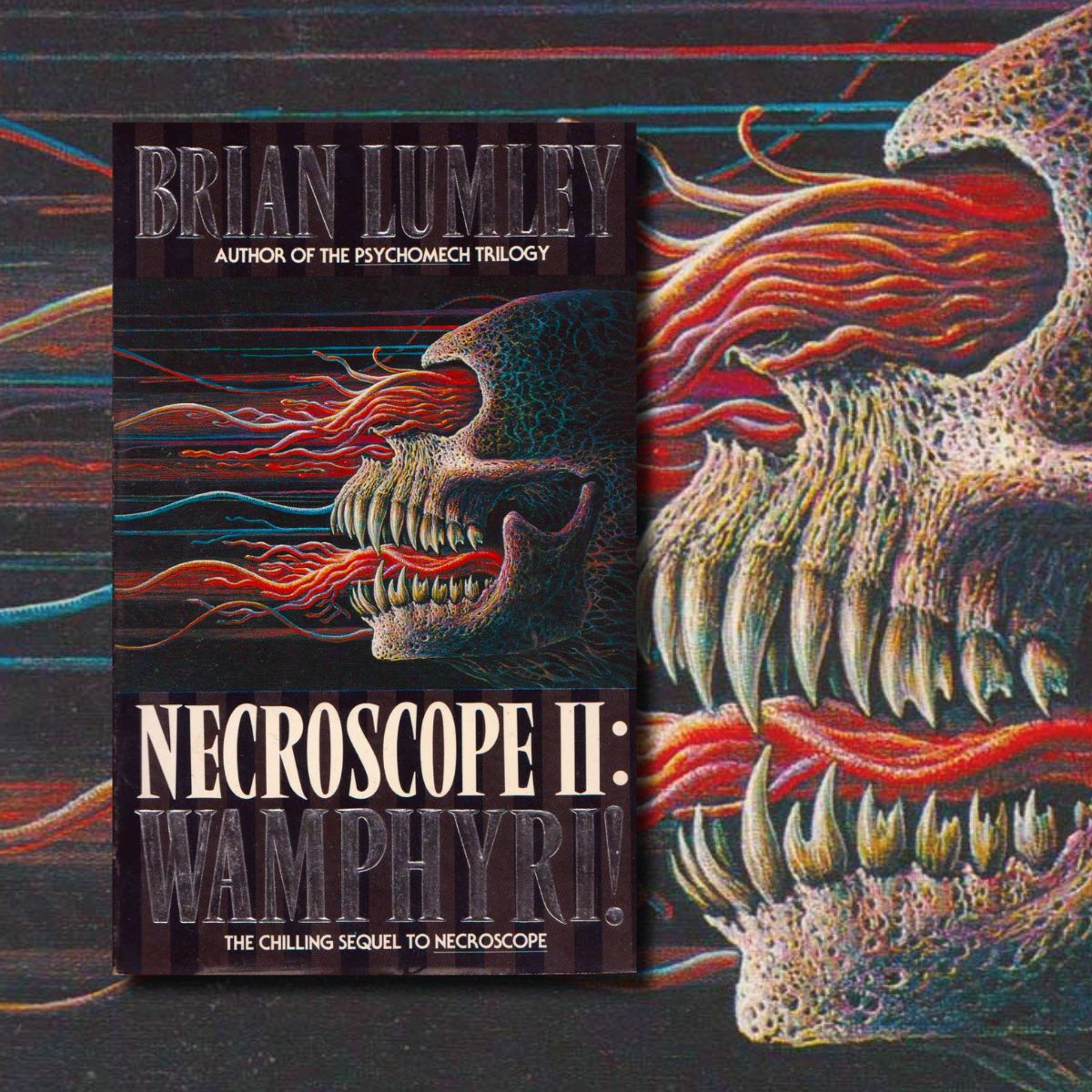 HorrorPaperback's tweet image. George Underwood's cover art for the 1988 Grafton edition of Necroscope II: Wamphri! by Brian Lumley.

#horror #horrorart #horrorcommunity #horrorfam