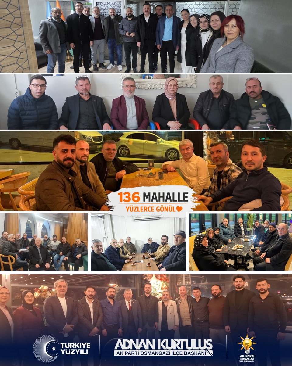 136 Mahalle, Yüzlerce Gönül…
Osmangazi’de mahalle başkanları toplantılarımızı birlik ve istişare ruhuyla sürdürüyoruz. Her mahallemizin sesi, her gönlün sözü bizim için kıymetlidir.