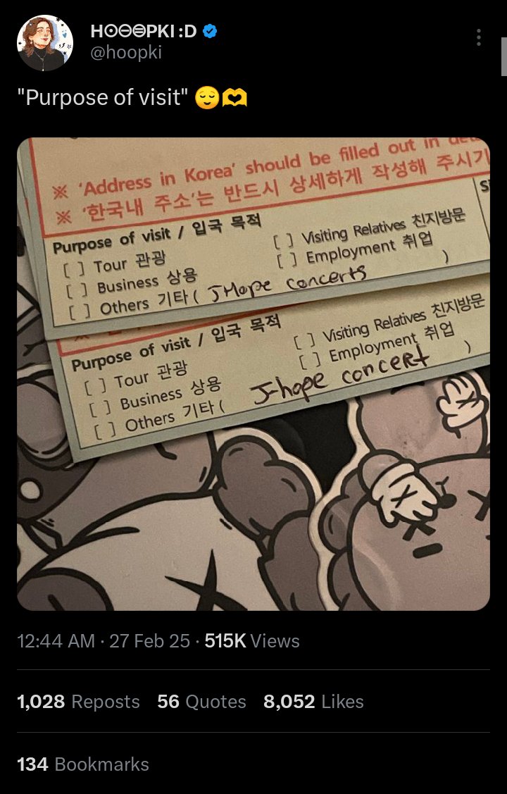 There's another major kpop festival coming in Busan this June. Of course organizers want the headline be like "tourists visit becz of KPOP" and not highliting BTS. So to international armys who are going to watch the arirang tour don't forget to write BTS as purpose of your visit