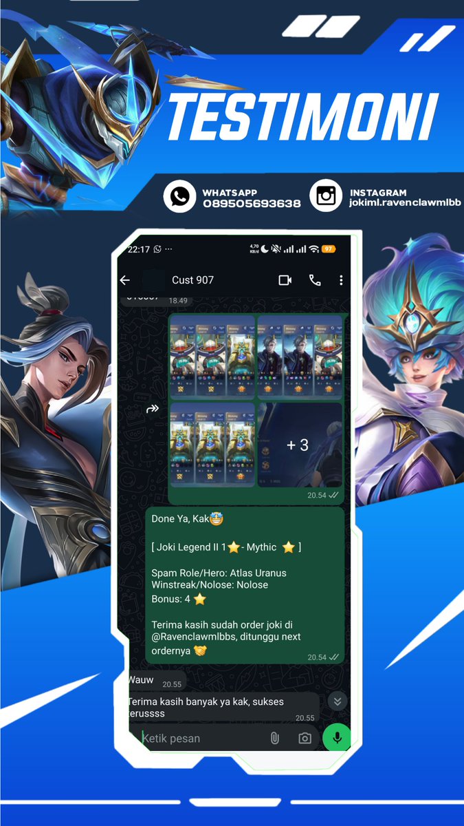 Ravenclawmlbb | Joki ML tweet media