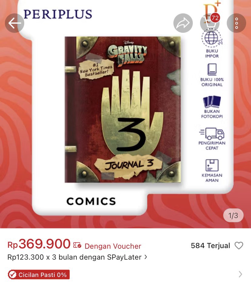 nafushit's tweet image. #WTS #Preloved Buku Gravity Falls

The Book of Bill 💸350k (Kondisi masih bagus, ada sedikit lipatan di cover luar)
Journal 3 💸300k (No minus)

💐Take Both: 💸600k
Alasan jual: Decluttering &amp;amp; BU
Nego Tipis &amp;amp; Tanya2 ✅, Prefer take both
📍Jaksel

#wtsbuku #jualbuku #bukupreloved