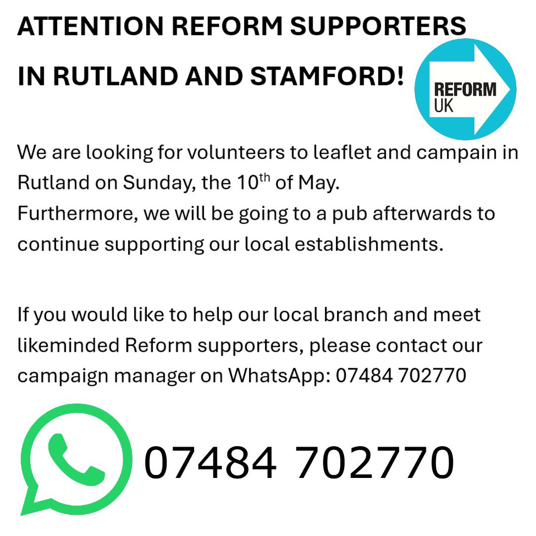Rutland and Stamford Reform Branch tweet media