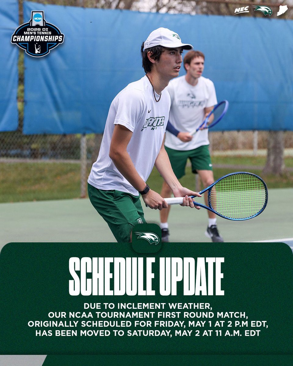 🚨 SCHEDULE UPDATE 🚨 

#LetsFly | #NECTennis