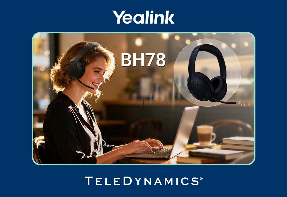 TeleDynamics_TX's tweet image. Stay productive anywhere with the @YealinkNews BH78. Seamless calls, ANC, wireless charging, and all-day comfort 🤓

Learn more: hubs.ly/Q04f5rHQ0

#Headsets #Bluetooth #UC #Mobility #ANC