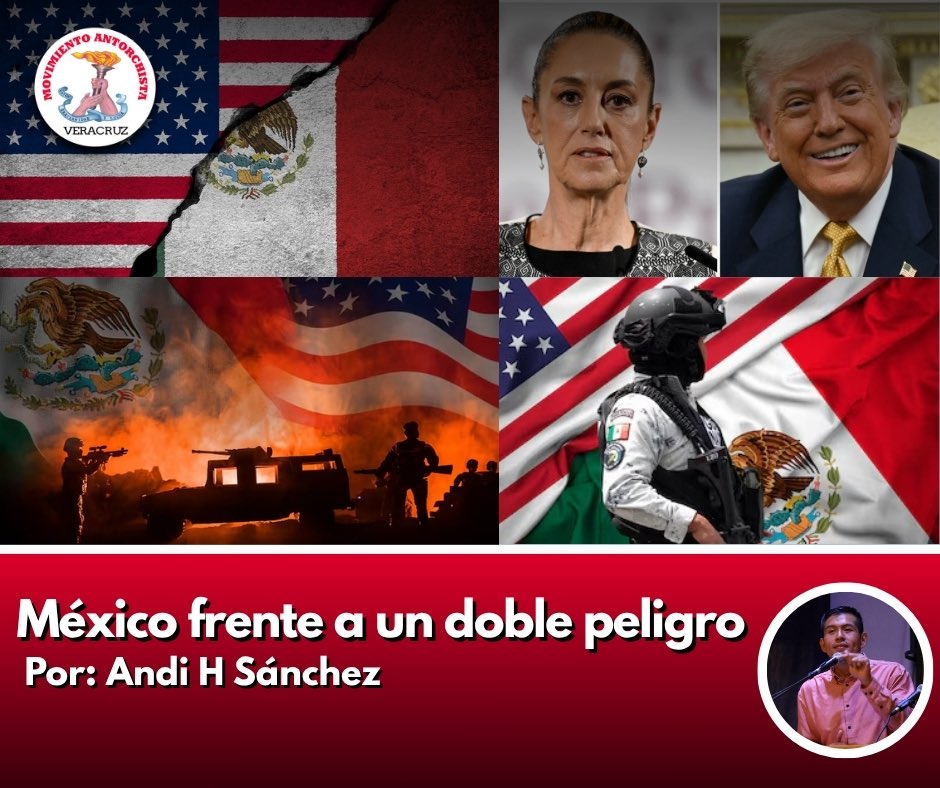 AndiHSnchez1's tweet photo. El pueblo mexicano está en medio de una pinza mortal: la amenaza de invasión estadounidense y el crecimiento del poder de la delincuencia así como su infiltración en el gobierno.
Solo la organización del pueblo puede sortear el peligro.
Te invito a leer:
https://t.co/RpB4Awuv0C https://t.co/b5SohdyL7Z