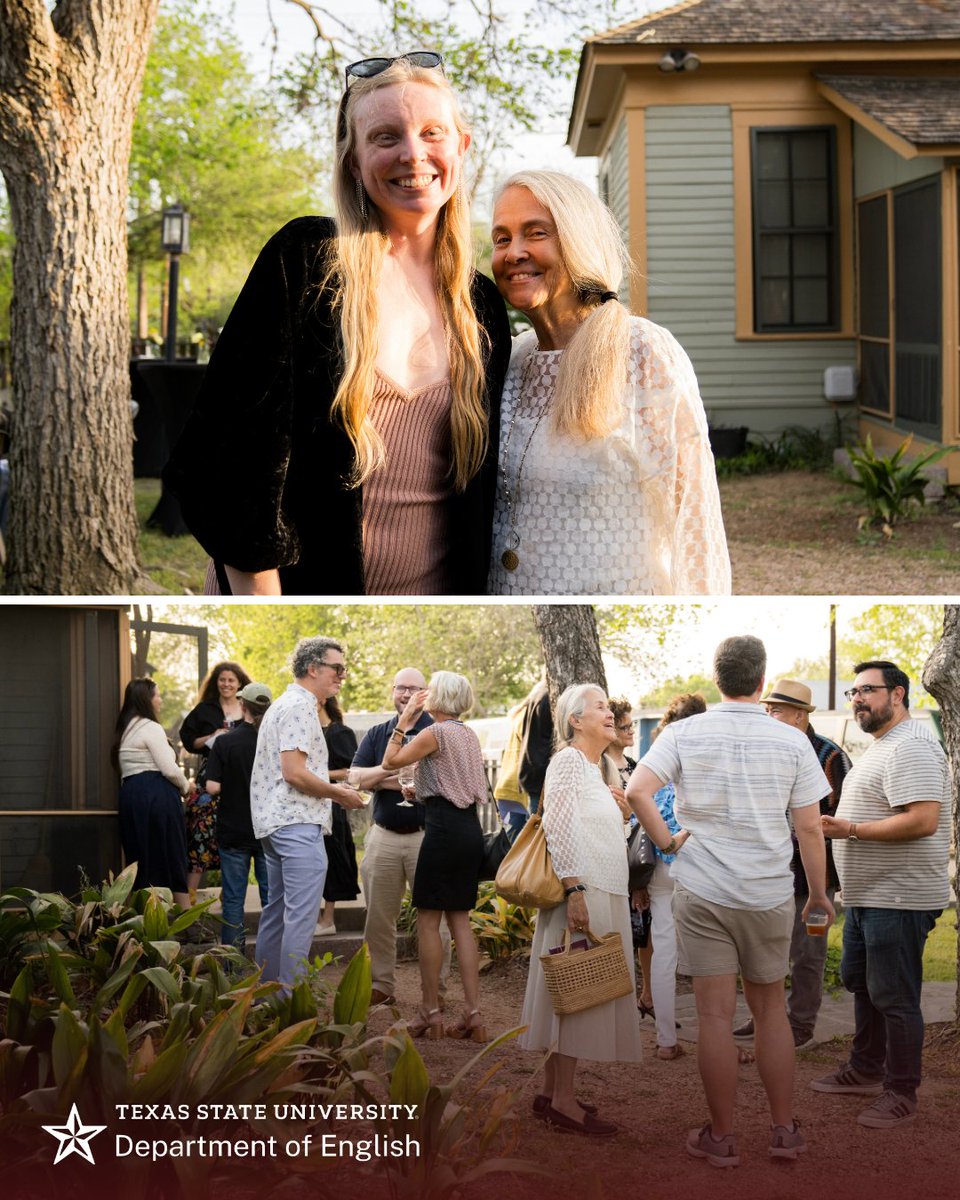 txstmfa's tweet photo. Of the event, MFA Director Charlotte Pence writes: "We had a beautiful farewell reading for the legendary poet Naomi Shihab Nye! Her words have long reminded us to find tenderness in the everyday and it was a joy to celebrate her and the lasting mark she's made on our community." https://t.co/ekupDlscYr