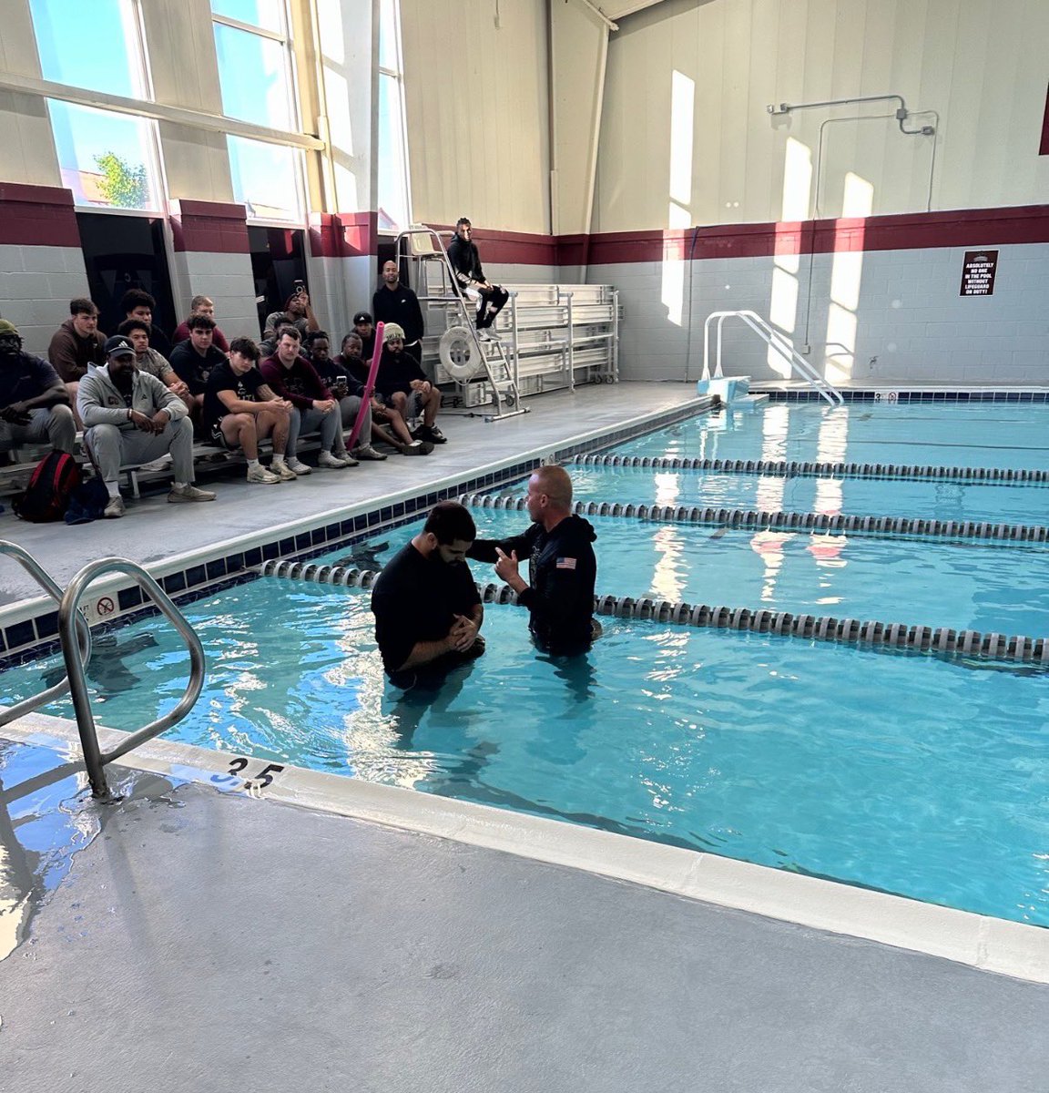 CvilleTigersFB's tweet image. What a Great way to End the Semester with some Dodgeball and then Celebrating some of our Players getting Baptized 

#W.I.T.