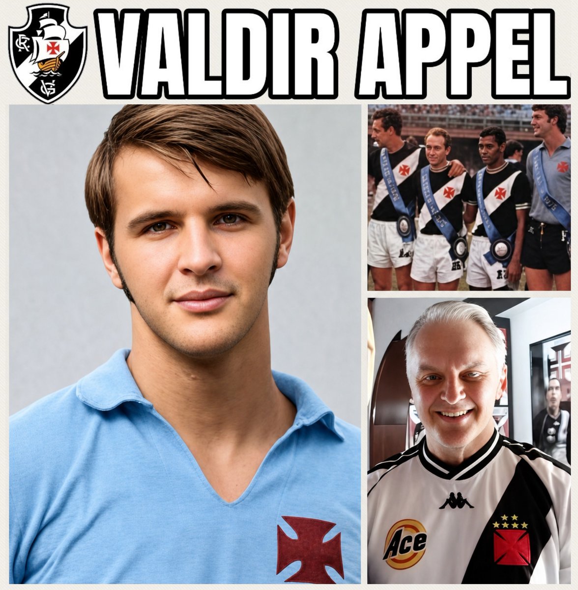 Hoje o vascaino Valdir Appel faz 80 anos! 🎂💢

Ex-goleiro do Vasco entre 1966 e início de 1972, bicampeão nos aspirantes 66/67 e no elenco do título Carioca 70. É catarinense e depois que deixou o futebol na década de 80, tornou-se empresário, cronista e escritor.

🗞️MauroPrais