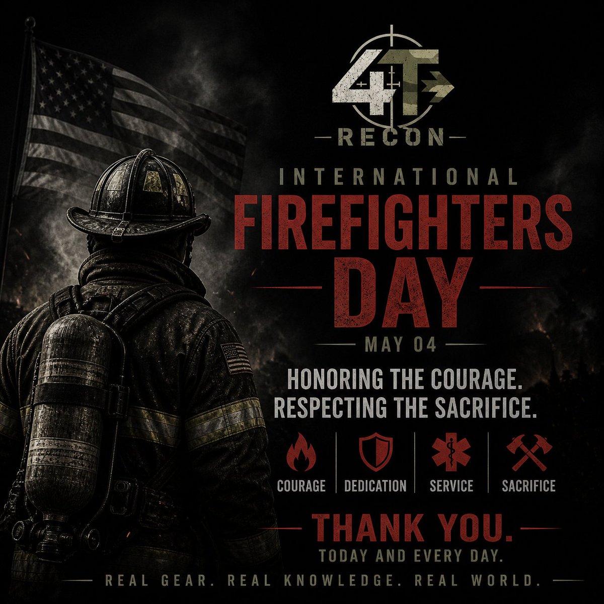 4T_Recon's tweet image. International Firefighters Day

No warning.
No hesitation.
Just action when it matters most.

Respect to those who run toward the fire. 🔥

#firefighters #4TRecon