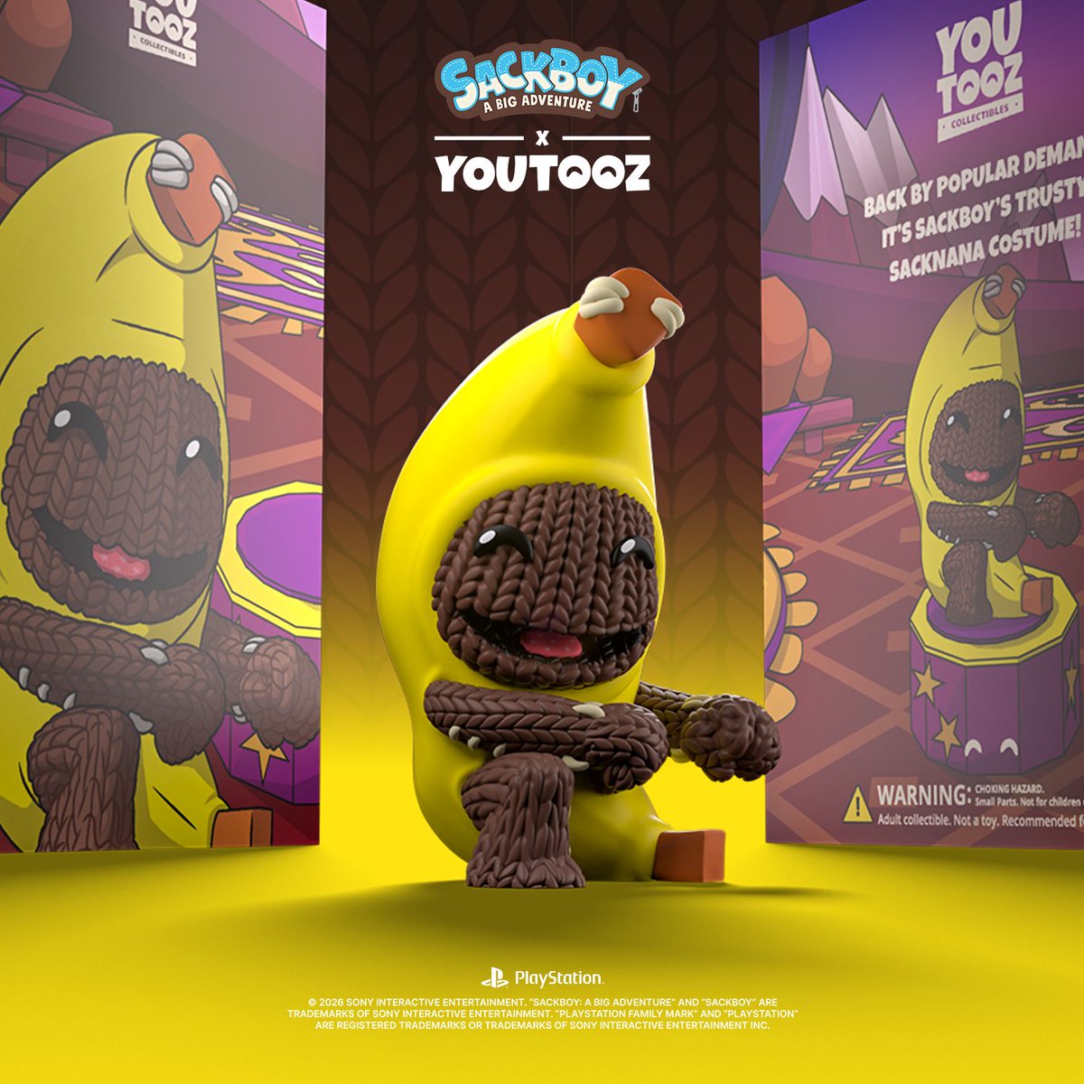youtooz's tweet image. going bananas! 🍌

the all new #sackboy collection drops on may 5th at 3pm est 🌎