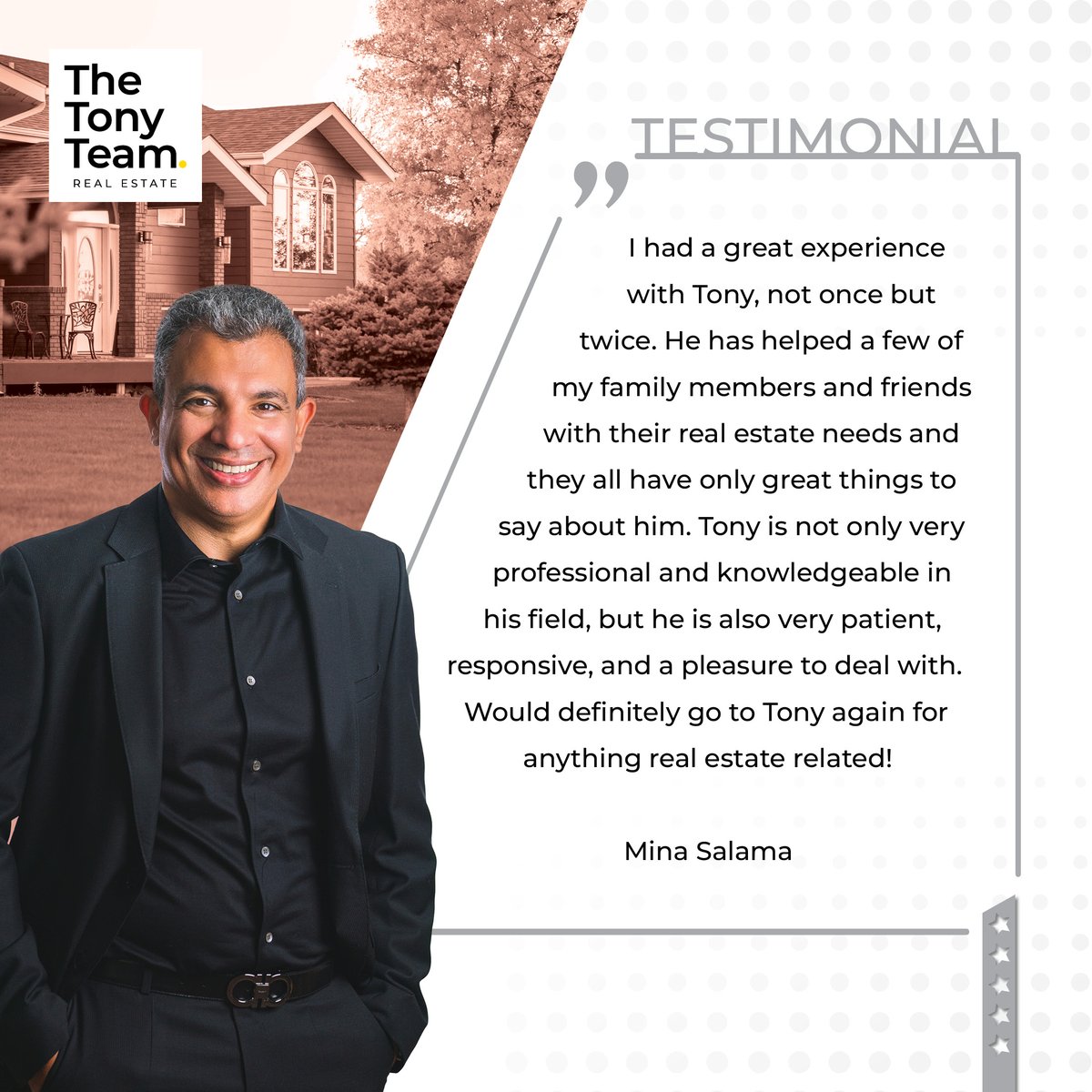 TonySidrak's tweet image. Thank you Mina for taking the time to write a review, much appreciated. Our team is at your service anytime. Let's make your real estate dreams a reality! 😎🏡
#realestate #thankful #greatclients #testimonials #homesweethome #remax #aboutowne