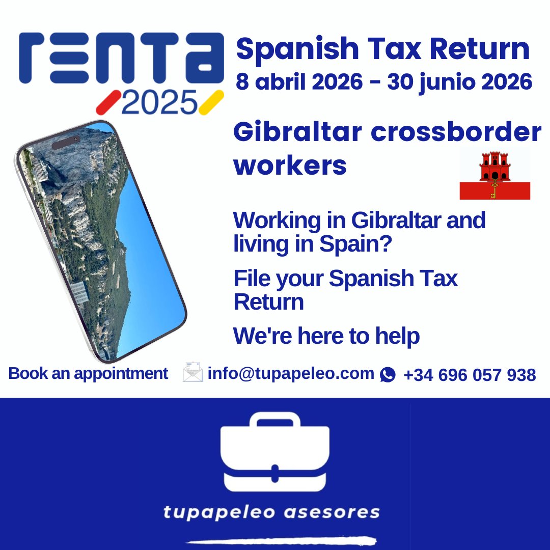 TupapeleoC's tweet image. ✍️ Very importan aswell:

📢 Working in 🇬🇮 #Gibraltar &amp;amp; living in Spain?
✍️ File your Spanish Tax Return. 
📲 Any question? Contact us. 
✍️ Expertly handled, simple &amp;amp; from the comfort of home.
✍️ 💼Peace of mind from a tax return done right ⚖️
✍️💼 We're here to help