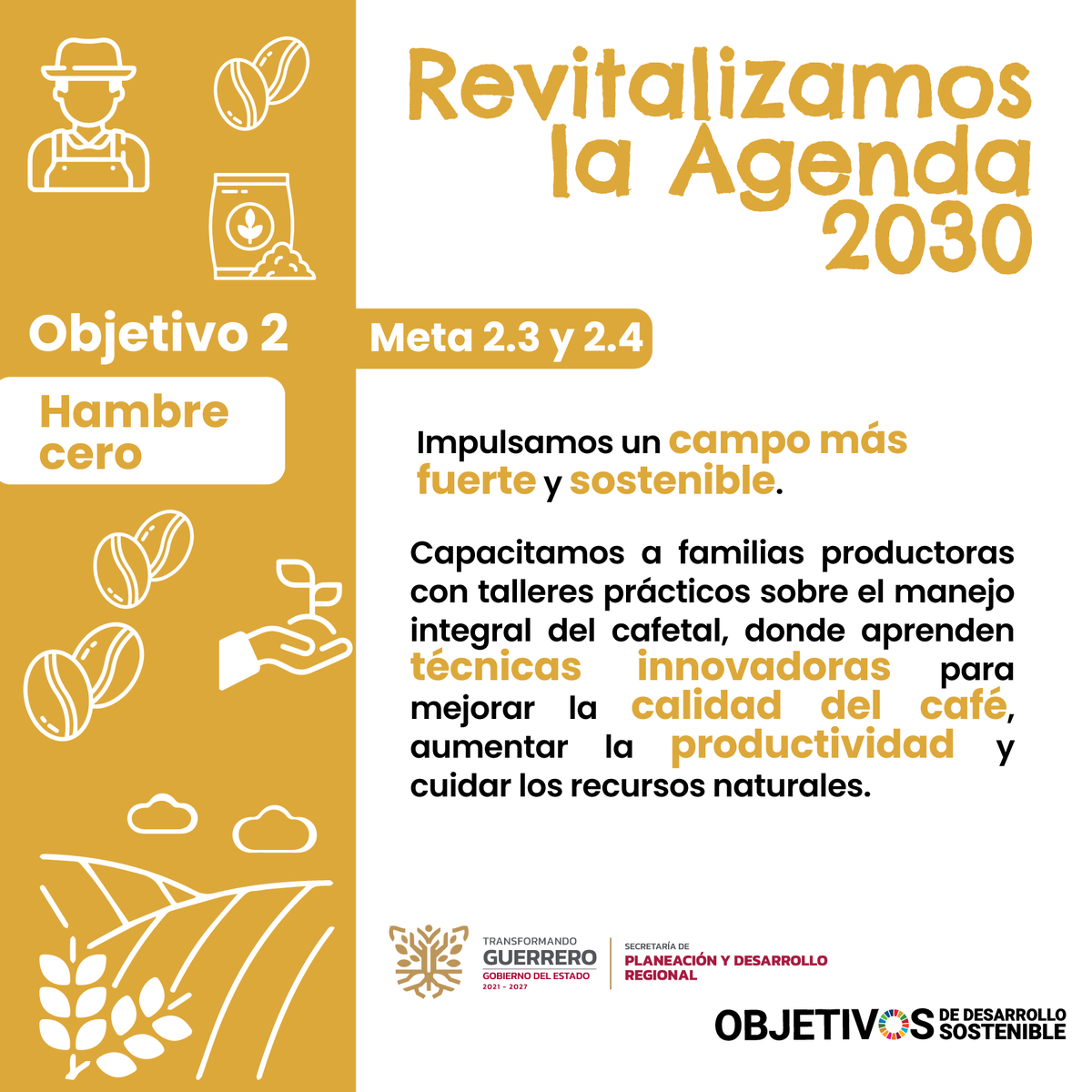 _Seplader's tweet image. Impulsar un campo más fuerte y sostenible fortalece la producción, apoya a quienes cultivan la tierra y protege el medio ambiente.
🌾 Sembrar hoy, para alimentar el mañana.
#Agenda2030 #ODS #DesarrolloSostenible