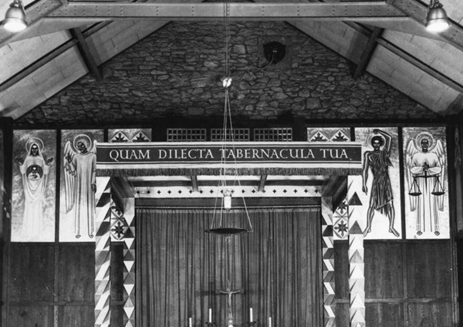 gmoult's tweet photo. when ade bethune was just 23, she worked with a pro-union priest south of pittsburgh and unemployed steelworkers to design a church for the catholic proletariat during the depression https://t.co/ZHr7KjvKRa