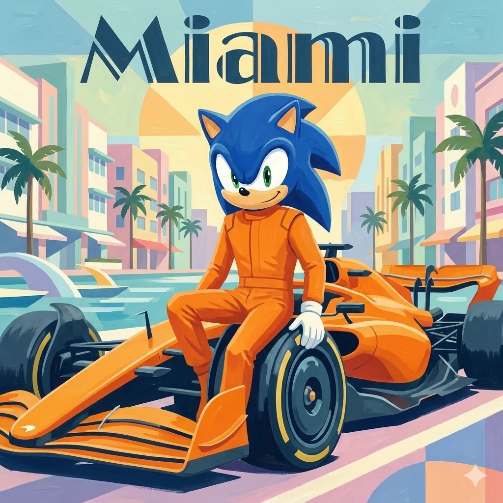Speed recognizes speed. ⚡️ @sonicthehedgehog made a pit stop at the Gemini Paddock at @McLarenF1 Rac...