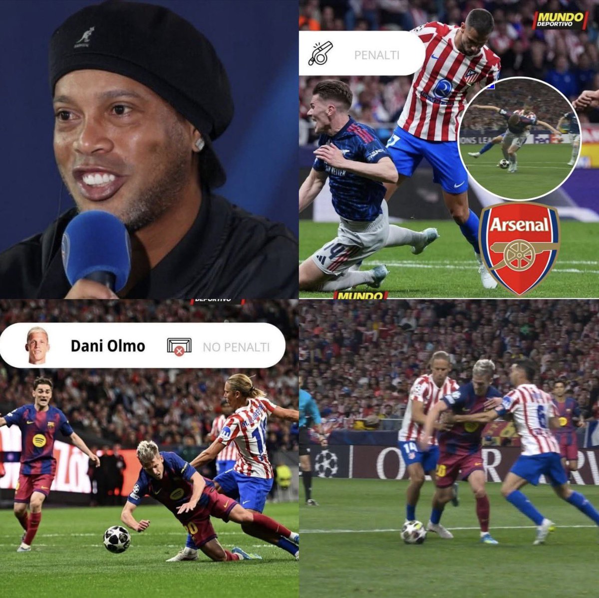 رونالدينهو يُشعل الأجواء بتصريح ناري:🚨🚨🚨🎙🎙

🎙️ "اسمعوا جيداً… ما يحدث مع برشلونة في أوروبا؟ هذه ليست مجرد أخطاء… بل عار على كرة القدم."

🎙️ "عندما يعود برشلونة قوياً… الجميع يخافون. ليس لأنهم يبرمون صفقات بمئات الملايين… بل لأنهم يصنعون لاعبيهم في لاماسيا… وهذا أكثر