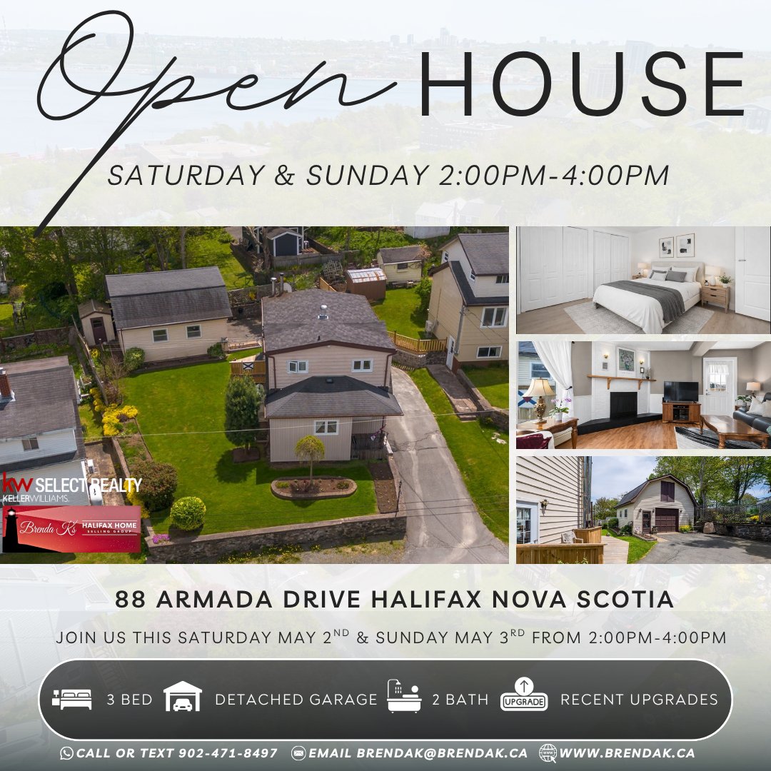HfxHomeSelling's tweet image. 🏡 #OPENHOUSE THIS SATURDAY &amp;amp; SUNDAY 2–4PM

If you’ve been looking for a #home with flexibility, future potential &amp;amp; a great #location, this one is worth a visit 👀 Tucked away on a quiet cul-de-sac &amp;amp; within walking distance to MSVU + great recent upgrades. Stop by this weekend🔑