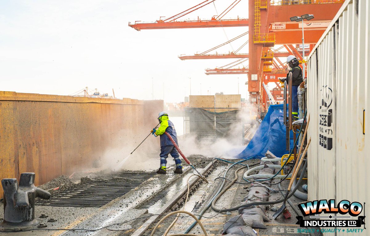 WalcoInd's tweet photo. Walco Industries Ltd. delivers hydrodemolition through two purpose-built methods — robotic and handheld — each deployed based on the specific demands of the project at hand. 

#construction #walco #hydrodemolition #concrete https://t.co/cYfIycYNLP