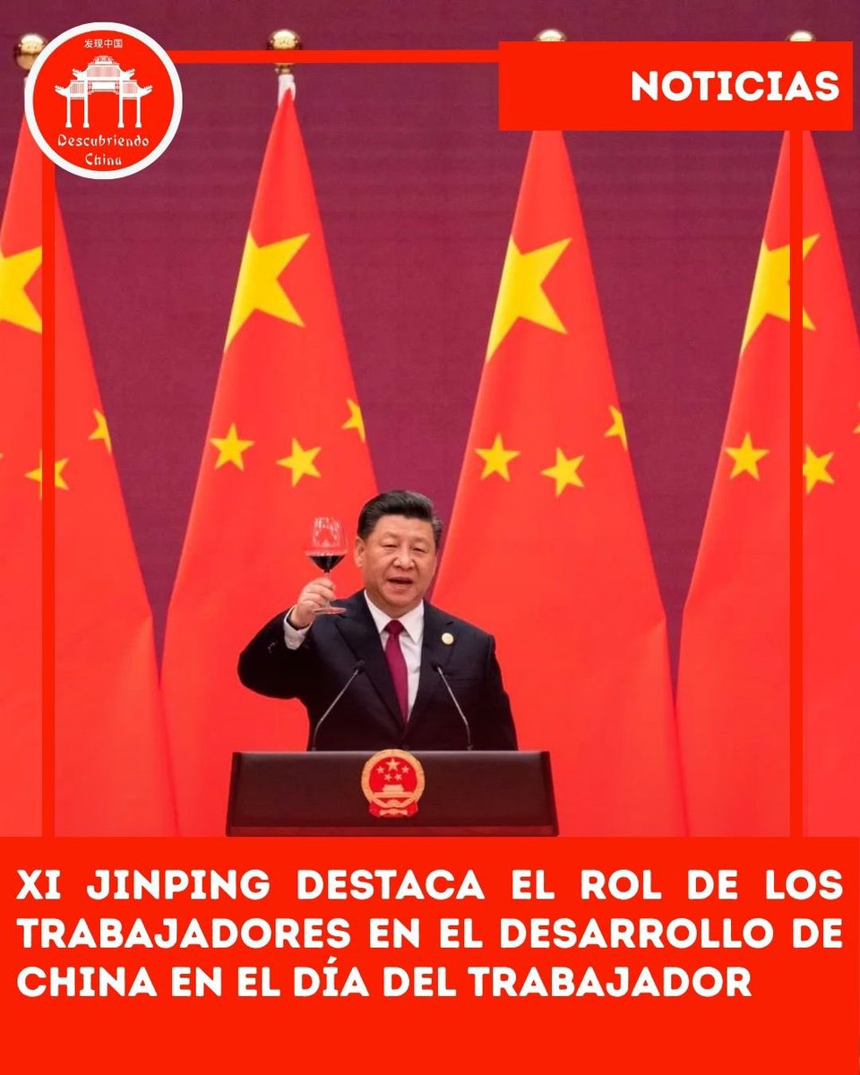 Descubre_China's tweet image. El presidente chino destacó el rol clave de la clase trabajadora en el crecimiento del país, reafirmando su importancia en la modernización y estabilidad social 🇨🇳 💪🏻👏🏻

Detalles en el link👉🏻 descubriendochina.org/post/xi-jinpin…

#China #Asia #Beijing #DíadelTrabajador #XiJinping