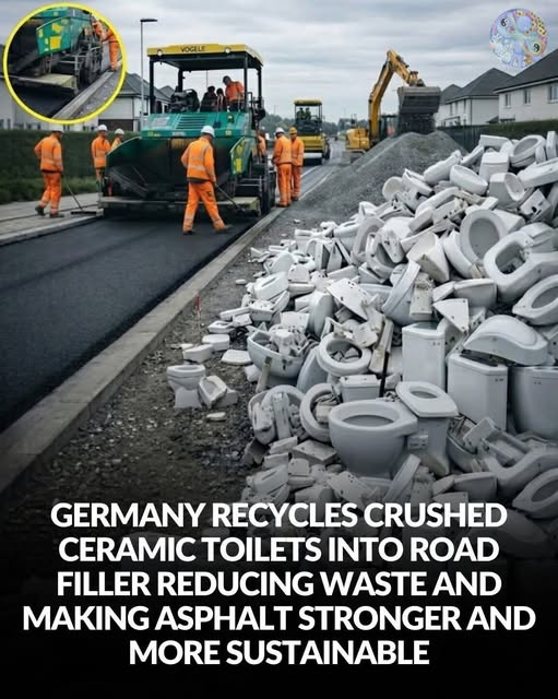 consumer_penang's tweet image. SUSTAINABLE CONSTRUCTION: Germany Transforms Discarded Toilets, Sinks &amp;amp; Broken Tiles into Stronger Roads
In #Germany, #waste items like broken toilets &amp;amp; ceramic tiles are being reused in a way that benefits both #infrastructure &amp;amp; the #environment.

#reuse

facebook.com/photo/?fbid=13…