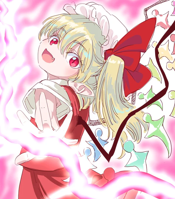 ワンドロで描いたフランちゃんとてゐちゃん