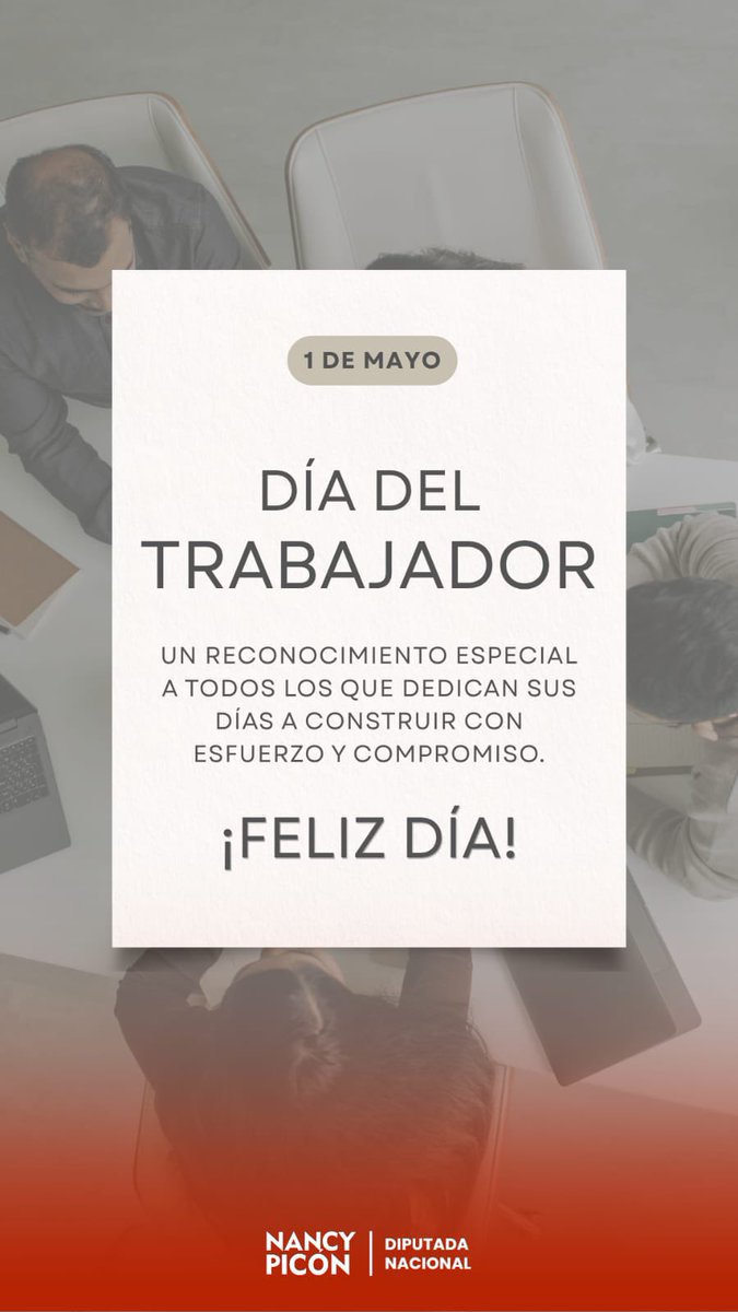 NancyPicn2's tweet photo. En este Día del Trabajador, un reconocimiento sincero a quienes, con esfuerzo diario, construyen, sostienen y hacen avanzar nuestra sociedad.
Cada tarea, grande o pequeña, tiene valor cuando se realiza con compromiso y dignidad.

Que nunca falte el respeto por el trabajo, la oportunidad para crecer y la fuerza para seguir adelante, incluso en tiempos difíciles.
Hoy celebramos el trabajo, pero sobre todo a las personas que lo hacen posible.

Feliz día del trabajador!!!!🙌🏻💪🏻