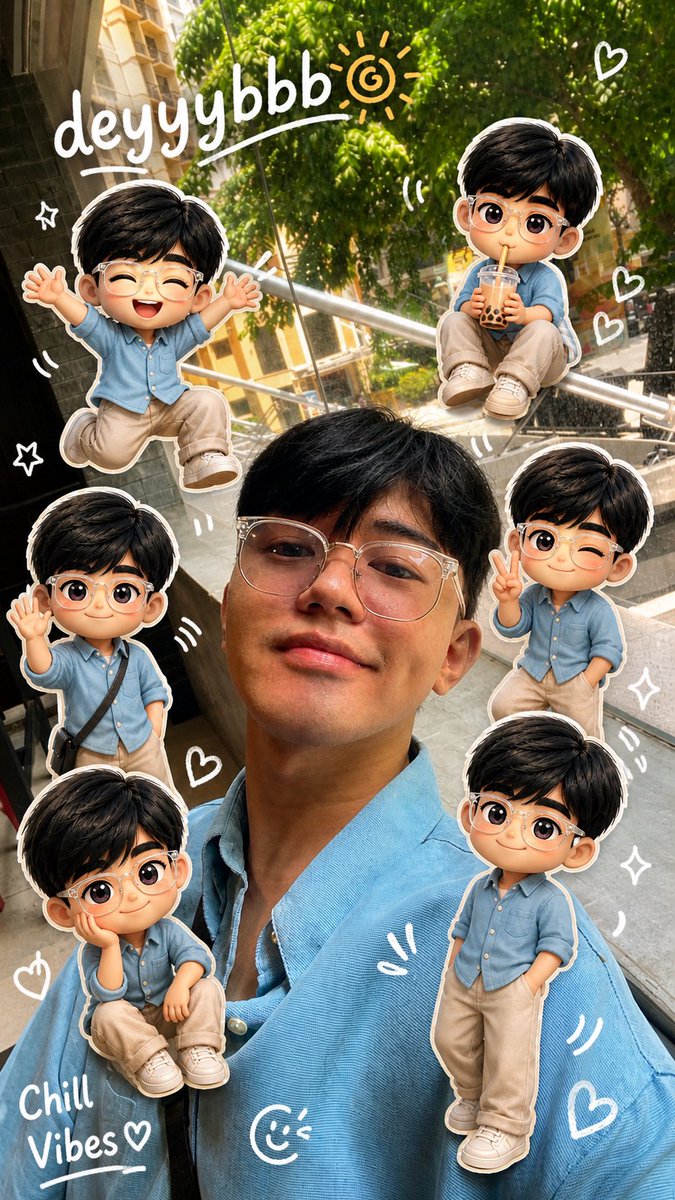deyyybbb's tweet photo. Found this cute prompt to make chibi versions of yourself. I like how mine turned out :)) 🩷🩵 #Chatgpt https://t.co/VjimddoqbO