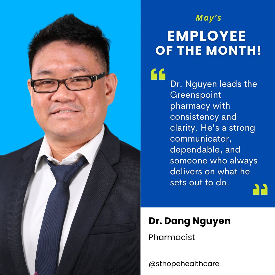 Offering_Hope's tweet photo. 🌟 Congratulations to our May Employees of the Month! 🌟

Please join us in celebrating our incredible May Employees of the Month! These four outstanding team members exemplify what it means to go above and beyond for our patients and their colleagues every single day.

🏆 Niki Sam
🏆 Dr. Dang Nguyen
🏆 Judith Moore
🏆 Maricella Suico

We are so proud to have you on our St. Hope Healthcare team. Thank you for your dedication, your hard work, and the heart you put into everything you do. You truly make a difference! ❤️

#EmployeeOfTheMonth #StHopeHealthcare #TeamExcellence #HealthcareHeroes #ProudOfOurTeam #MayRecognition #HealthcareWorkers