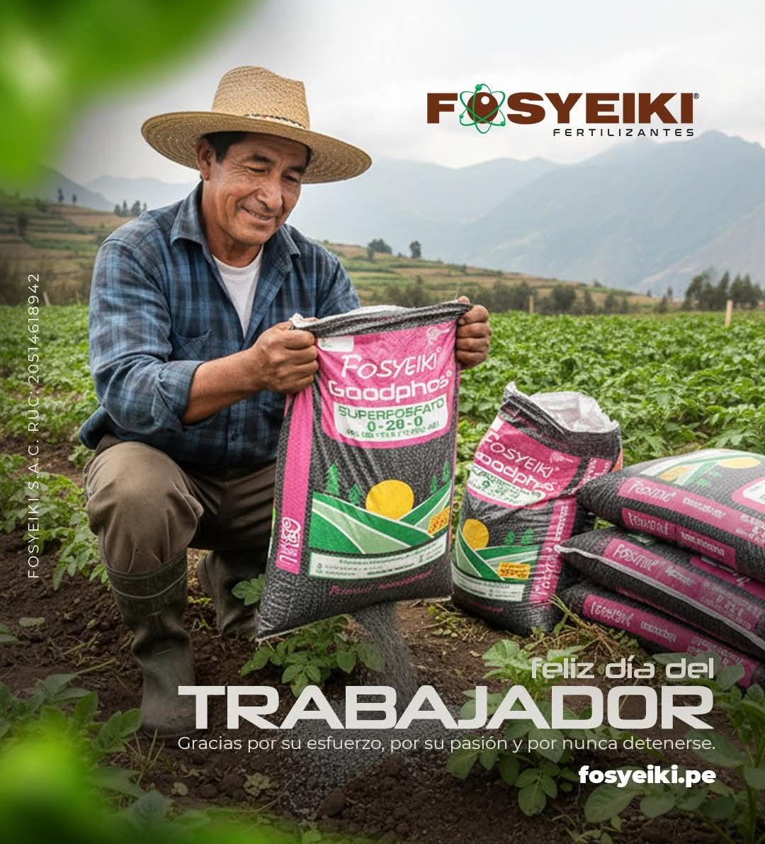 ROFECOECUADOR's tweet photo. 🤝 FELIZ DÍA DEL TRABAJADOR 🎊 les desea FOSYEIKI® y 🚜 ROFECO: distribuidor en Ecuador de la marca FOSYEIKI*®
Gracias por su esfuerzo, por su pasión y por nunca detenerse.

🌾 FOSYEIKI Fertilizantes
Creciendo junto a quienes hacen grande la tierra.

#DíaDelTrabajador #FOSYEIKI #Trabajo #Agricultura #Compromiso #CreciendoJuntos