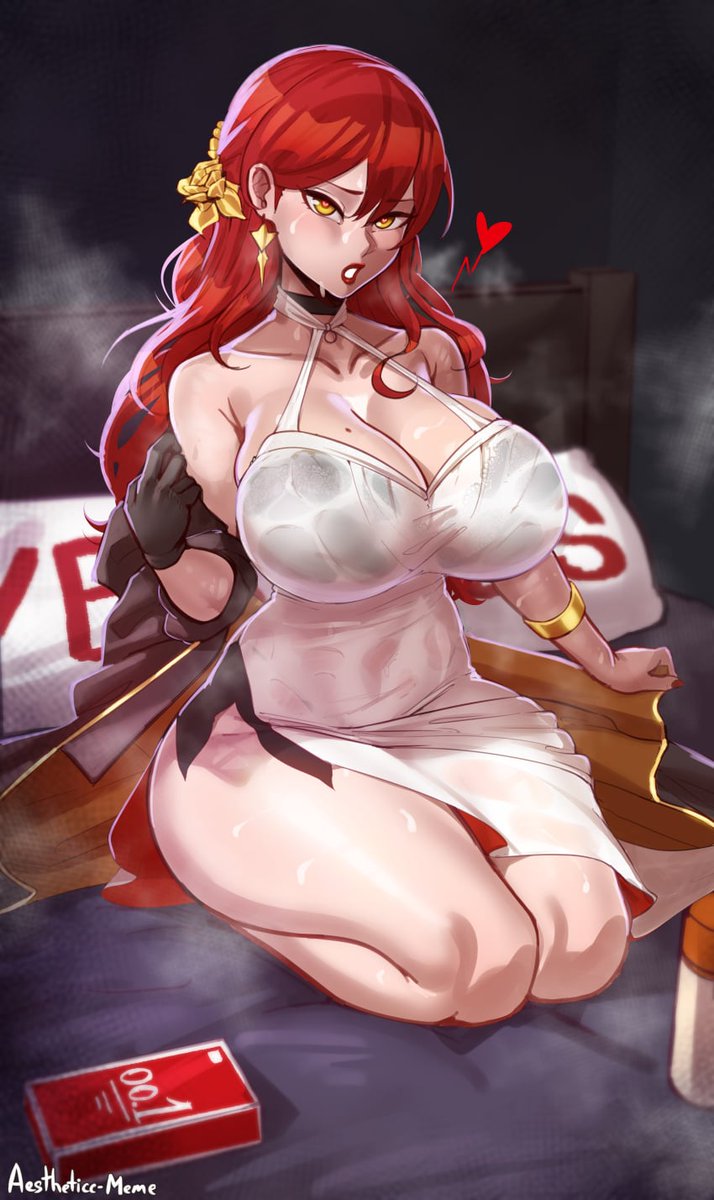 RedheadOxton's tweet photo. Thanks to Hana's recommendation. Emily wanted to try out cosplaying~ How does she look? https://t.co/aO0TZNMLPq