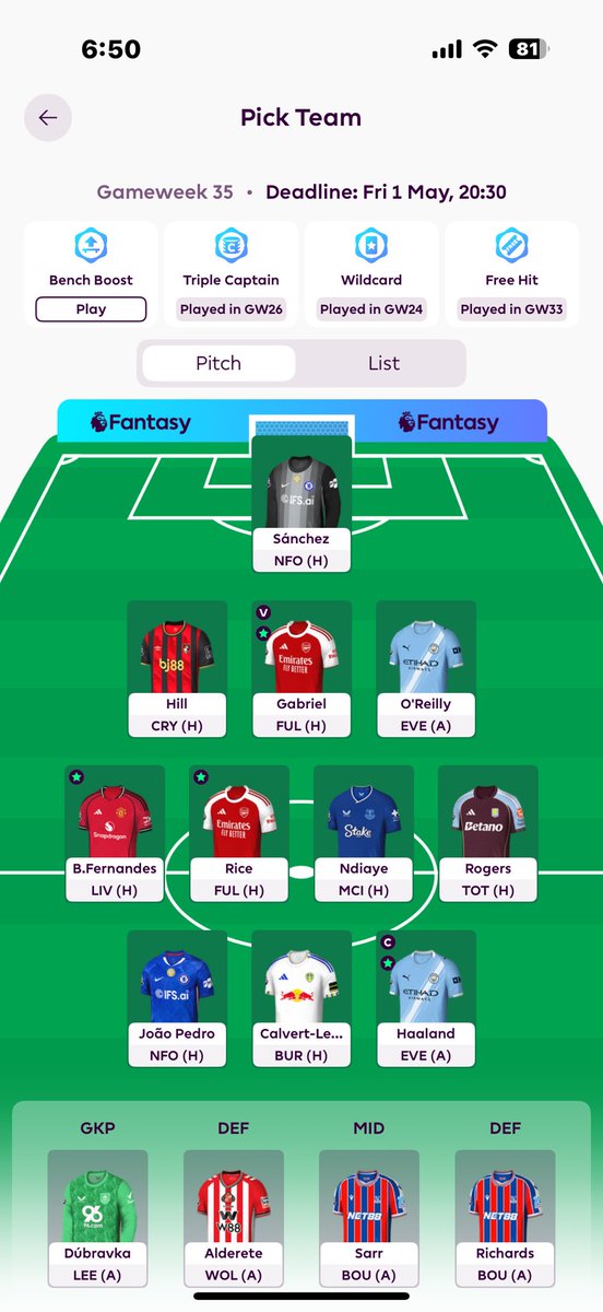 F8D_Al's tweet photo. @FPL_Salah Salam abdul 

Need help who to bench ❤️ https://t.co/kmjakdxzat