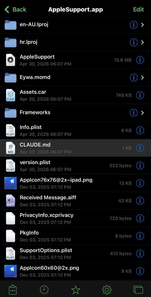 Apple accidentally leaked their AI dev setup in production.
If you know what CLAUDE.md is… this is wild.  🤯

And nobody is talking about this.