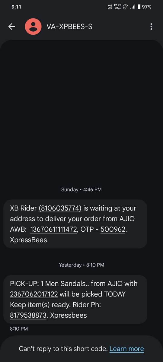 boddupranay's tweet photo. @AjioCares @AJIOLife @_MukeshAmbani @TataCompanies @Flipkart @amazonIN @AjioCares @AJIOLife  Fake attempts coming from the @Xpressbees35571 for return pickup, why No one is lifting the phone if called. What sort of service you are doing. Should the issue more elevated through the country. Not getting any answer #flipkart #ajio #amazon #customercare https://t.co/DfWti09Iaf