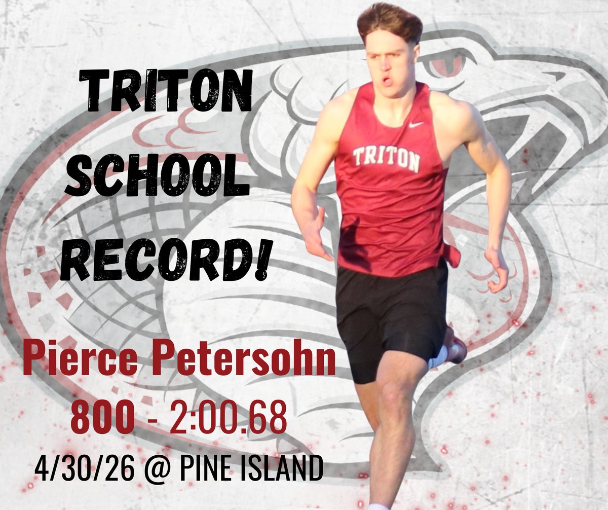 kswansonscience's tweet photo. Another Triton school record went down last night - a 1996 record by Eric Schultz. Congrats, Pierce!!! #WeAreTriton https://t.co/Or5ZUWmpZ9