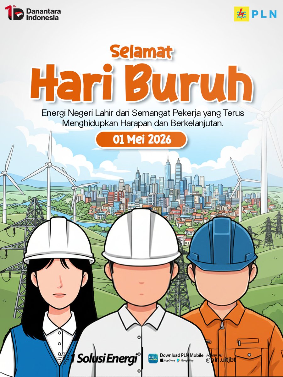 uitjbt's tweet photo. Selamat Hari Buruh.

Di balik terang yang mengalir tanpa henti, ada dedikasi para insan transmisi yang menjaga energi tetap bergerak—melintasi gardu, menembus jarak, dan memastikan setiap titik negeri tetap teraliri daya. https://t.co/xEuWXh8fOY