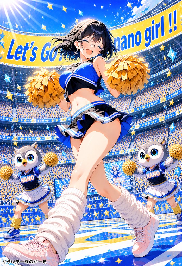 gontanakaya8850's tweet image. 観て観てチアリーディング
の天知さんもGPTでとても
活気溢れるパフォーマンス
のイラストに成ったです😆
※追加のフクロウダンサーも
いい味出してる😁

#AIイラスト
#DaysAI
#ChatGPT
#nanogirl
#天知紗羽
#ういあーなのがーる