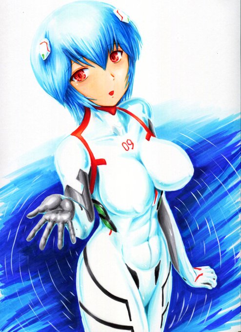 エヴァンゲリオンから
アヤナミレイ

コピック画 