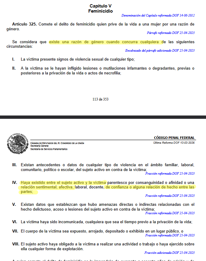 Fer_Avril's tweet photo. @RoxanaKreimer @pagina12 En realidad, con base en el código penal federal, si podría calificar como feminicidio por el simple hecho de que la presunta asesina es la suegra.  Personalmente me parece que algunos de los elementos que contempla el código penal federal no son indicativos de razones de género https://t.co/OLspSKitsy