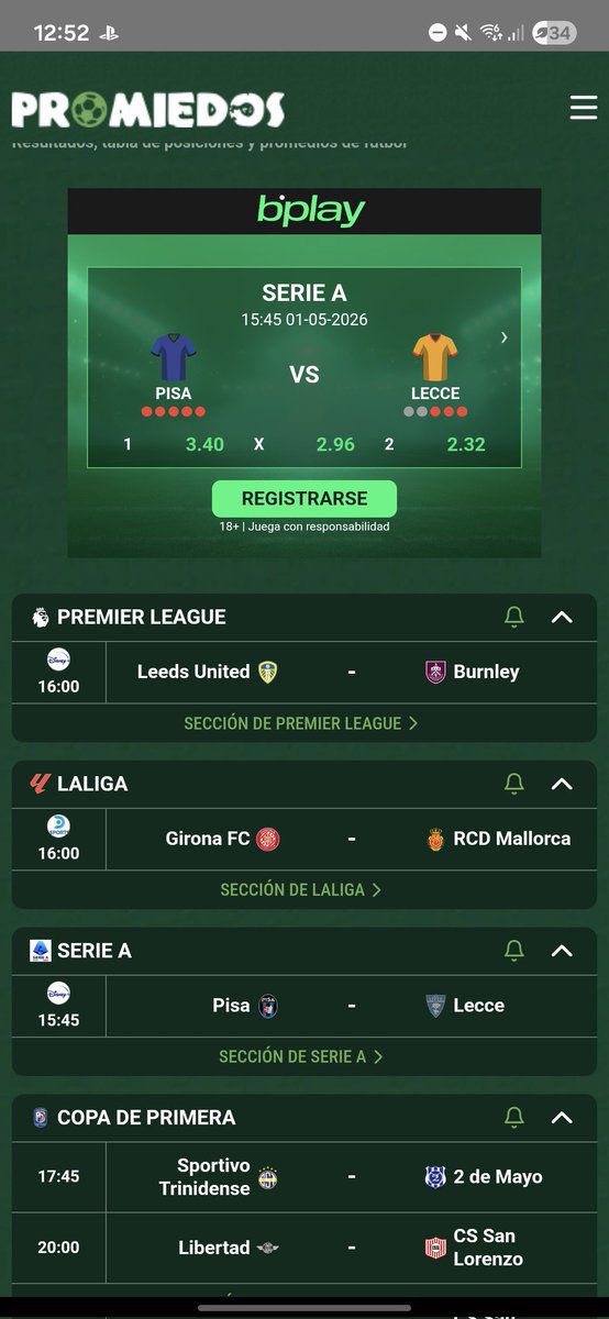Me falta mi estudiantes RC vs aldosivi para complementar el viernes