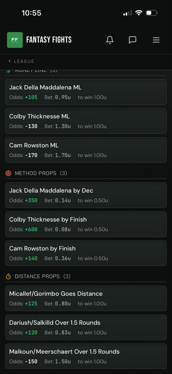 Fantasy Fights App tweet media