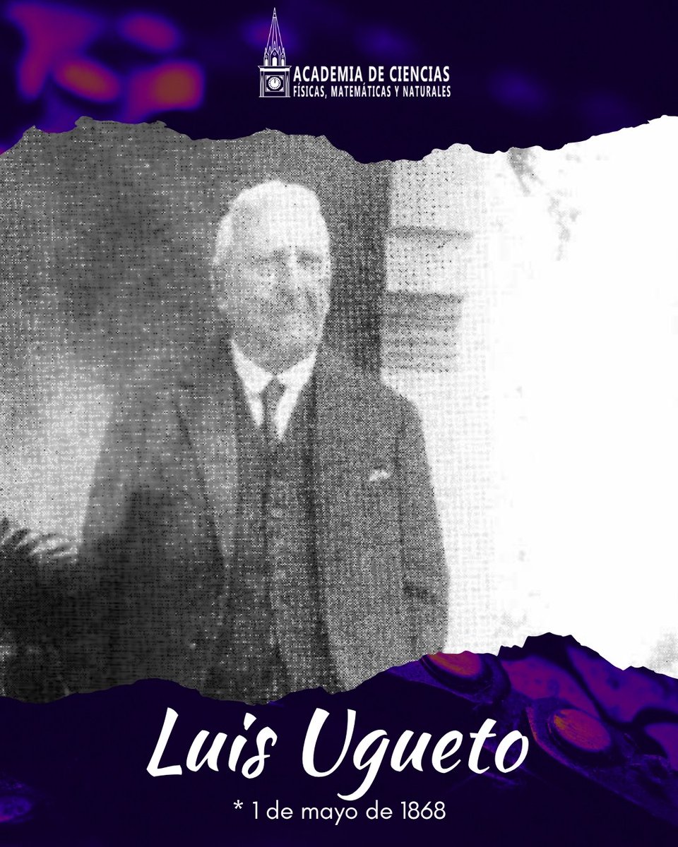 Luis Ugueto Pérez nació en Maiquetía el 1 de mayo de 1868.

La astronomía fue una de las ciencias que más le apasionaron. De hecho, fue director por 36 años del Observatorio Astronómico y Meteorológico de Caracas, conocido como Observatorio Cagigal.

🔗goo.su/D8ilLa