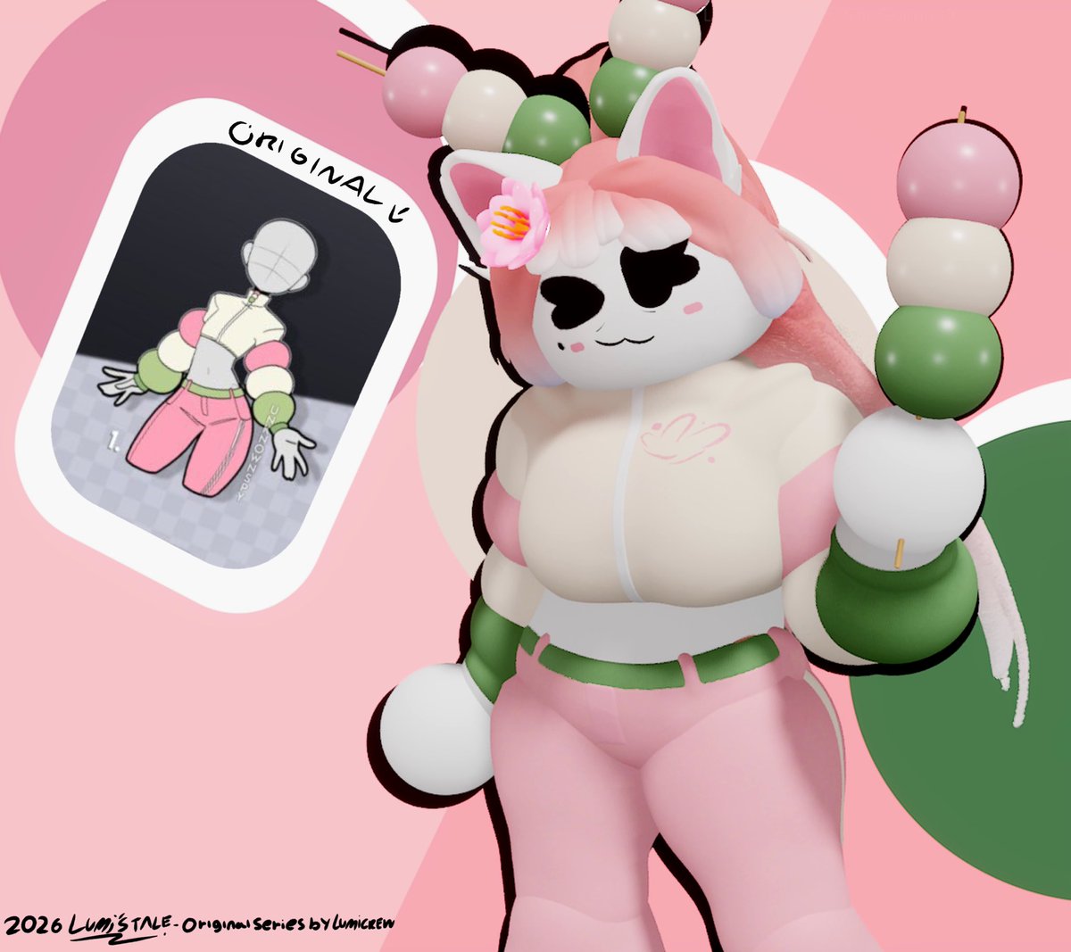 _LUMICREW's tweet image. Lily Kasakura - 🍡🌸 Apparel

Original outfit design by @Inkhandprint 
#LTSERIES #Indieanimation