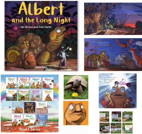 AlbertTortoise's tweet image. Our latest #ALBERTthetortoise #adventure ALBERT AND THE LONG NIGHT can be ordered now. The 10th #ALBERT #picturebook #story. Official #publication August 27. Please #supportbookshops. Albertshop.co.uk
#newbook #tortoise #illustrated #storytime #bookseries
