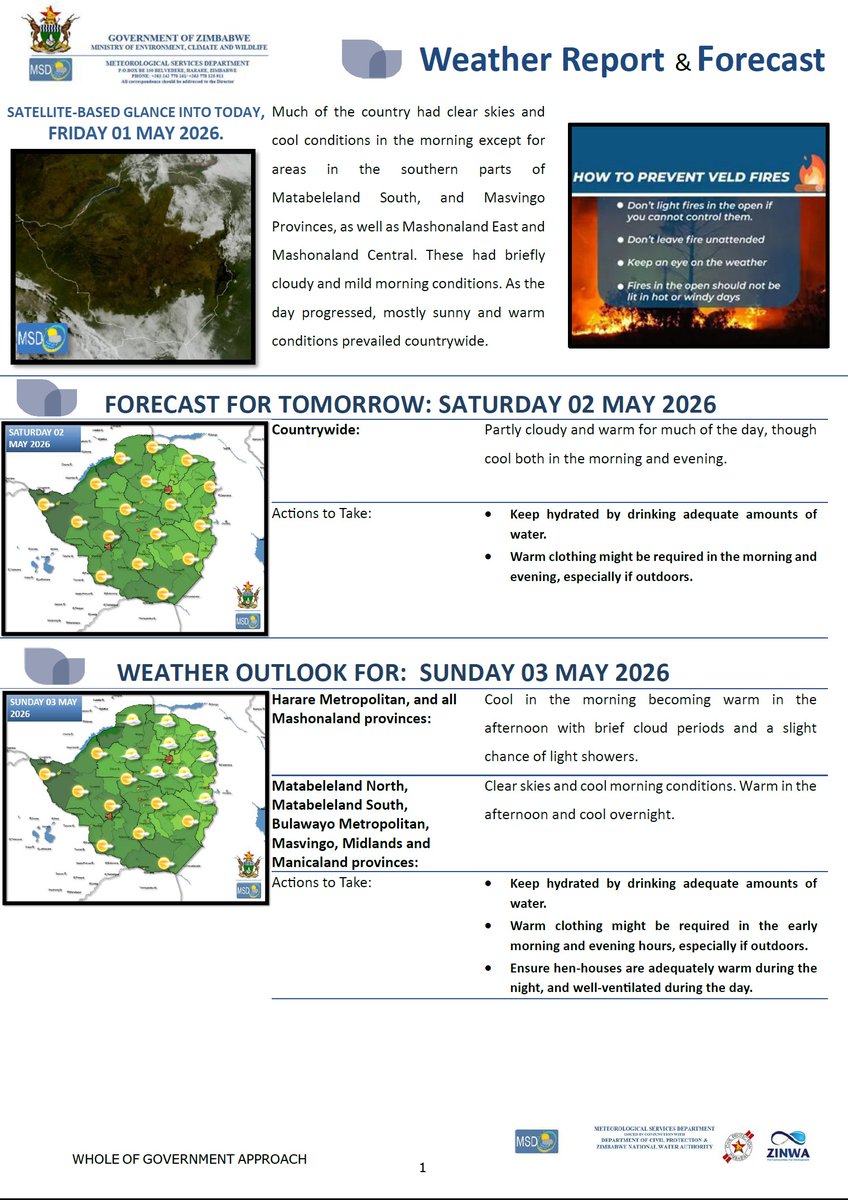Meteorological Services Department of Zimbabwe tweet media
