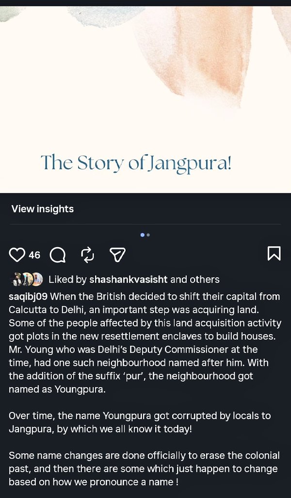 Quizbuff's tweet photo. The story of Jangpura. For more such stories. Follow https://t.co/WbU7CHtygY https://t.co/ROh8oR9dej